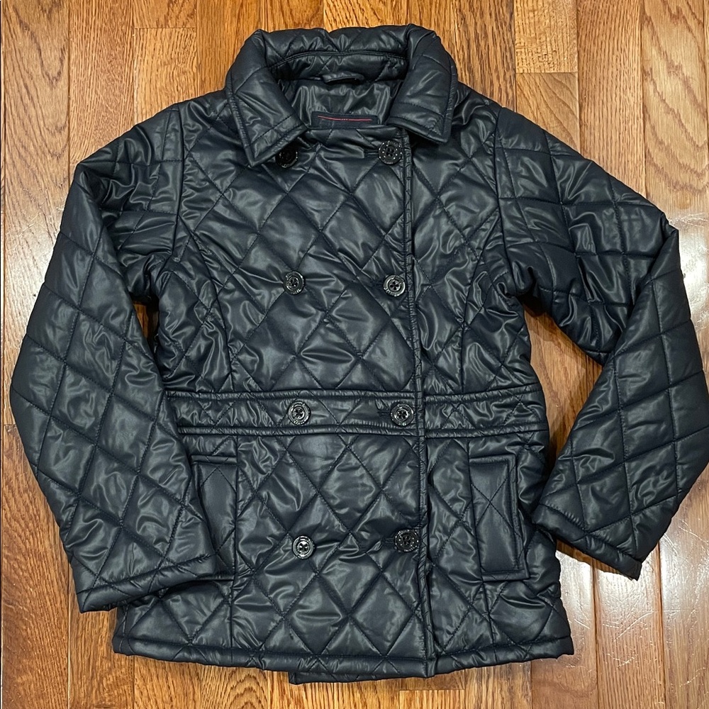 Jacadi Glossy Navy Quilted Jacket size 8